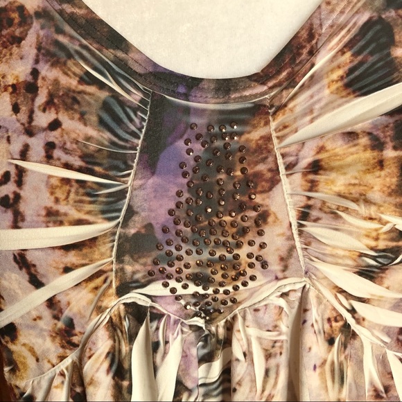 Unity World Wear Tie Dye Animal Print Tunic Top MP - Picture 5 of 13
